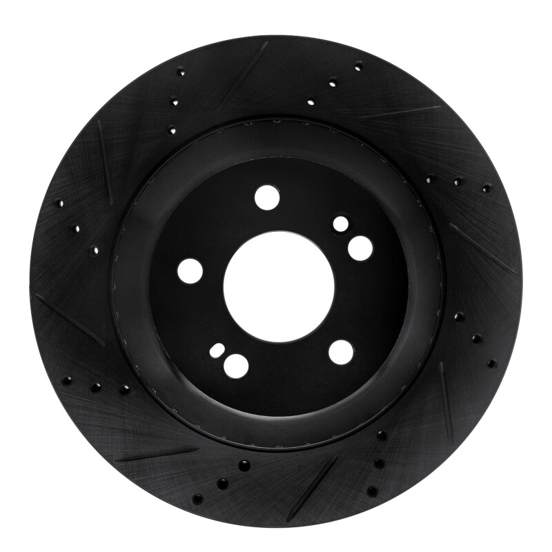 Mercedes-Benz S560 Brake Rotor (1) - Rear Left - R1 Concepts - Drilled & Slotted - Black - `15-`21 Mercedes-Benz S560 Brake Rotor (1) - Rear Left - R1 Concepts - Drilled & Slotted - Black - `15-`21